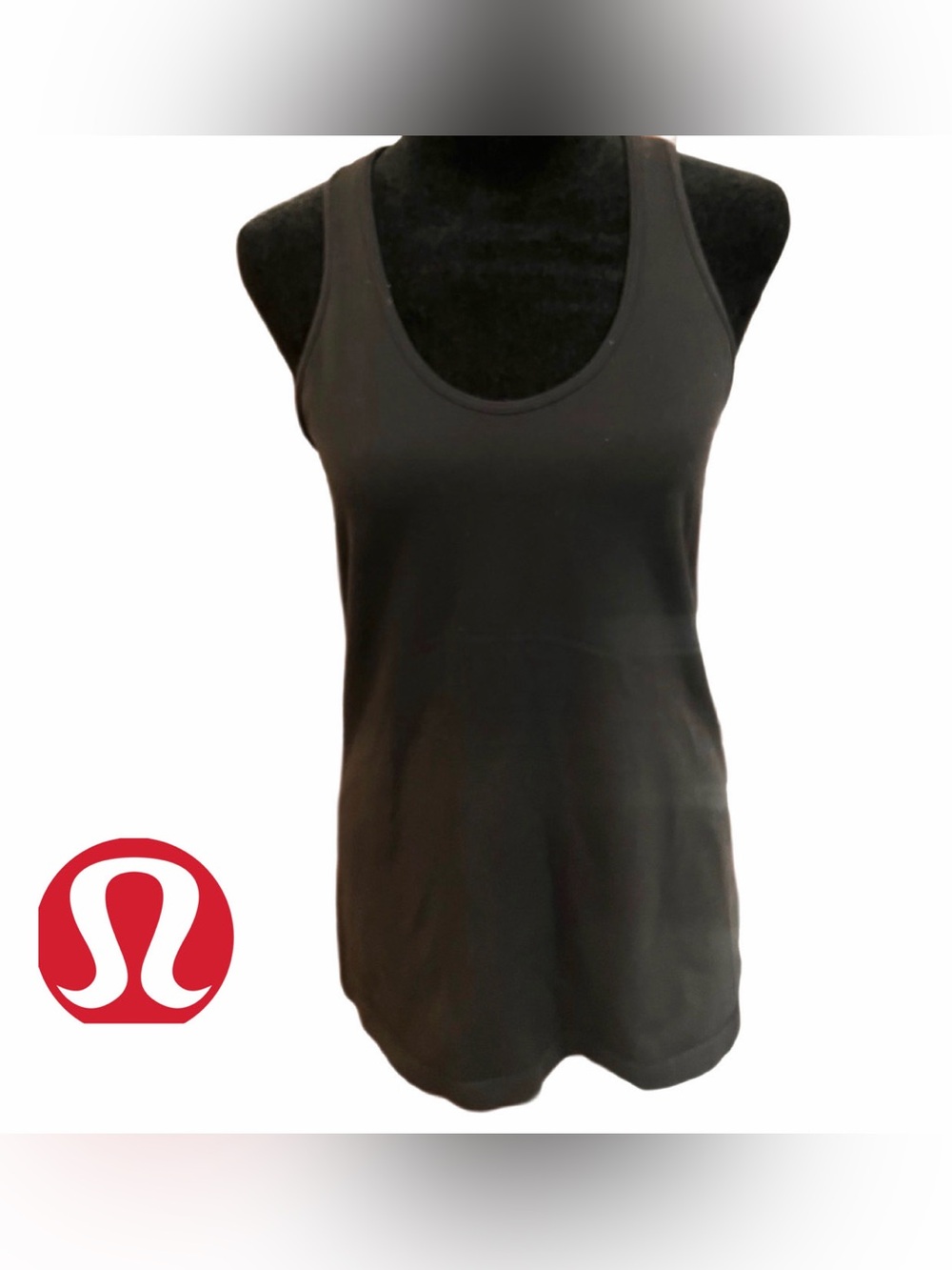 Lululemon Black Racer Tank Solid Black Size 8